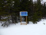 Slope signage in the Stoneham ski area