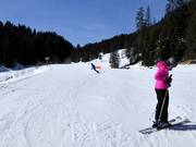 Easy descent to the mid-station Bergläger