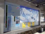 Overview board with opening times table at the valley station