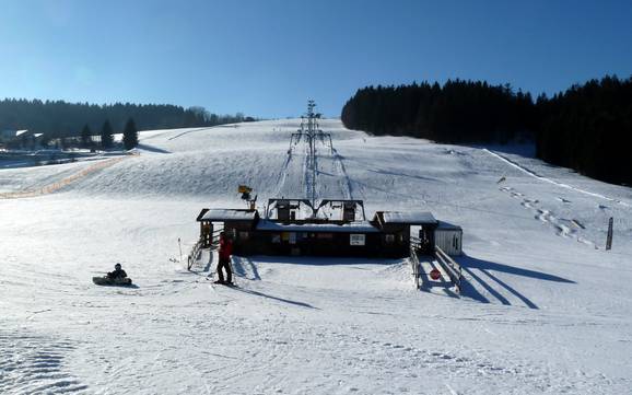 Skiing in Grün