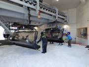 Assistance is provided when boarding the chairlift.