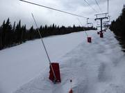 Snow-production lance in the ski resort of Le Massif de Charlevoix