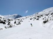 Markudjik 3 slope with a view of Musala (2,925 m)