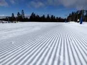 Groomed slope in the Idre Fjäll ski area