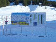 Detailed information board with up-to-date operating status information