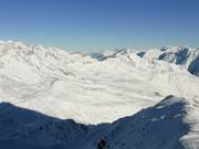 View from Gaislachkogl to Rotkogljoch and Giggijoch