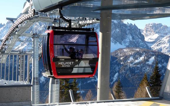 3 Zinnen Dolomites: best ski lifts – Lifts/cable cars 3 Zinnen Dolomites – Helm/Stiergarten/Rotwand/Kreuzbergpass