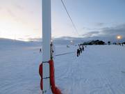 Rope lift with easy slope