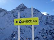 Signposting in the ski resort