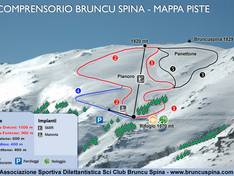 Trail map Bruncu Spina