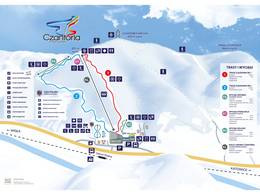 Trail map Czantoria – Ustroń