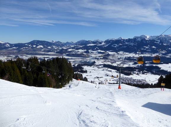 View from the middle station over the Allgäu