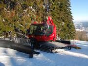 One of ten snow groomers