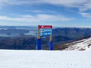 Slope signage in the Treble Cone ski area