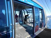 The cabins are swept out several times a day.