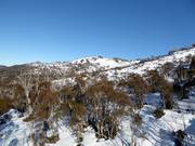 View over Thredbo to the Kosciuszko Express mountain station