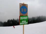 Slope sign-posting in Megève