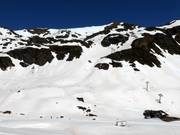 Freeride area at the Creussans chairlift