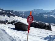 Slope marking with number and name