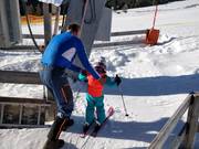 The staff will assist you when boarding