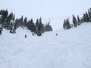 Steep slope at the Supreme chairlift