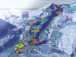 Trail map Heutal – Unken