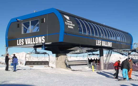 Vallée de la Guisane: best ski lifts – Lifts/cable cars Serre Chevalier – Briançon/Chantemerle/Villeneuve-la-Salle/Le Monêtier-les-Bains