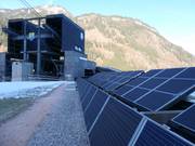 Photovoltaic system at the Ahornbahn lift in the valley