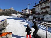 Small children are always assisted when getting on.