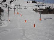 Snowmaking with lances on the main slope