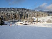 View of the valley station and the parking lots