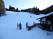 View of the ski slope in Ehenbichl near Reutte