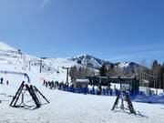 Dollar Mountain with a view of Bald Mountain in Sun Valley