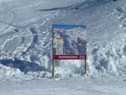 Orientation board in the ski area