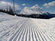 Groomed slope in Gaustablikk Skisenter