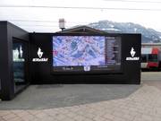 State-of-the-art display board at the valley station