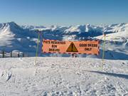 Good skiers only below the Varet gondola