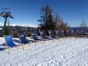 Deck chairs provided for relaxation