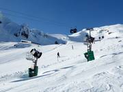 High-performance snow cannons in the Whakapapa ski area