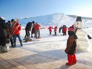 Families and children at the valley station