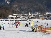 View of the ski school area