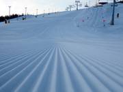 Perfect slope grooming in the Levi ski resort
