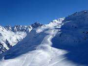 View of the difficult slope Lutersee