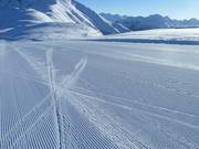 Groomed slope at Venet