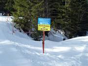 Slope signage in Balderschwang