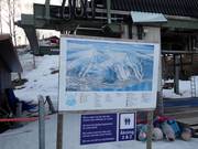 Slope map at the valley station of the chairlift