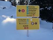 Signage in the ski area