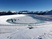 Snowmaking pond at the Tresca mountain station