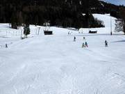 Beginner slope at the valley station at the Lisslift