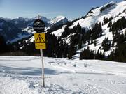 Difficult "Buckelpiste" ski route